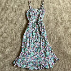 J. Crew Floral Spaghetti-Strap Midi Sundress
